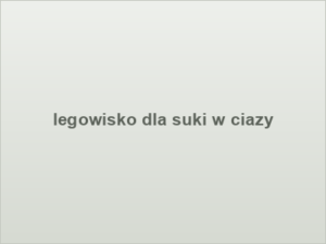 legowisko dla suki w ciazy