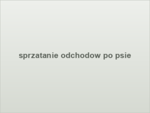 sprzatanie odchodow po psie